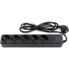 Сетевой фильтр 5bites SP5B-118 5S, 3х0.75мм2, 1,8м, черный